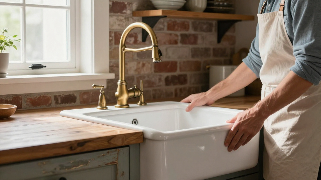 faucet with farmhouse sink