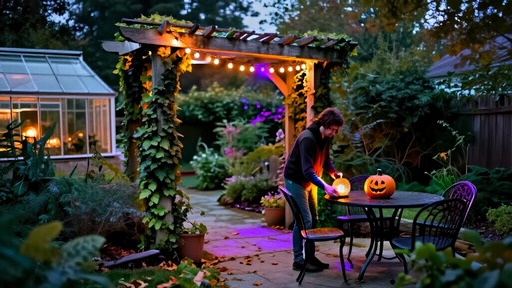 Halloween garden string lights