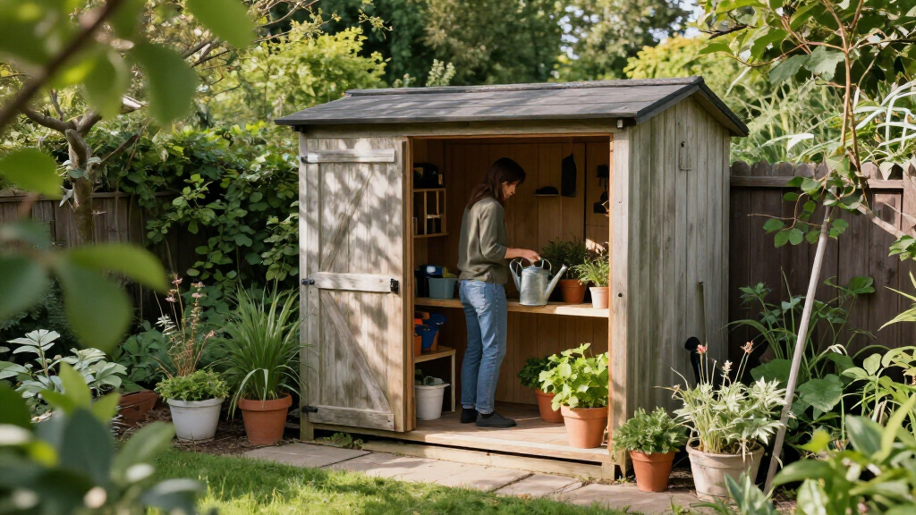 outdoor garden storage sheds