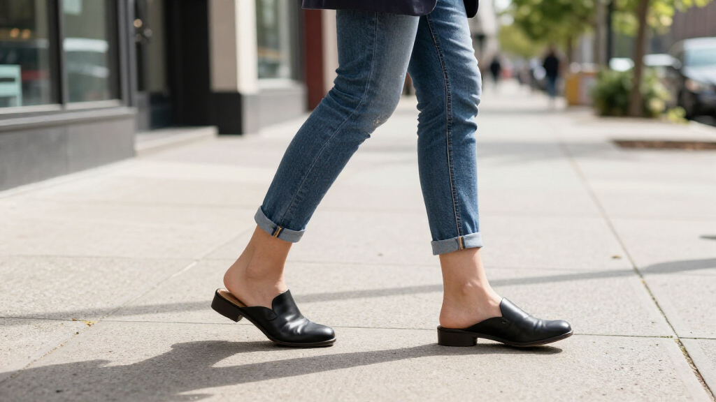 best black mule shoes