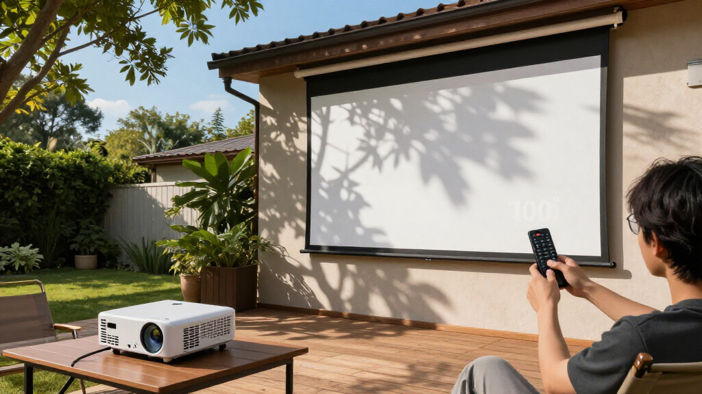 best 100 inch motorized projector screen