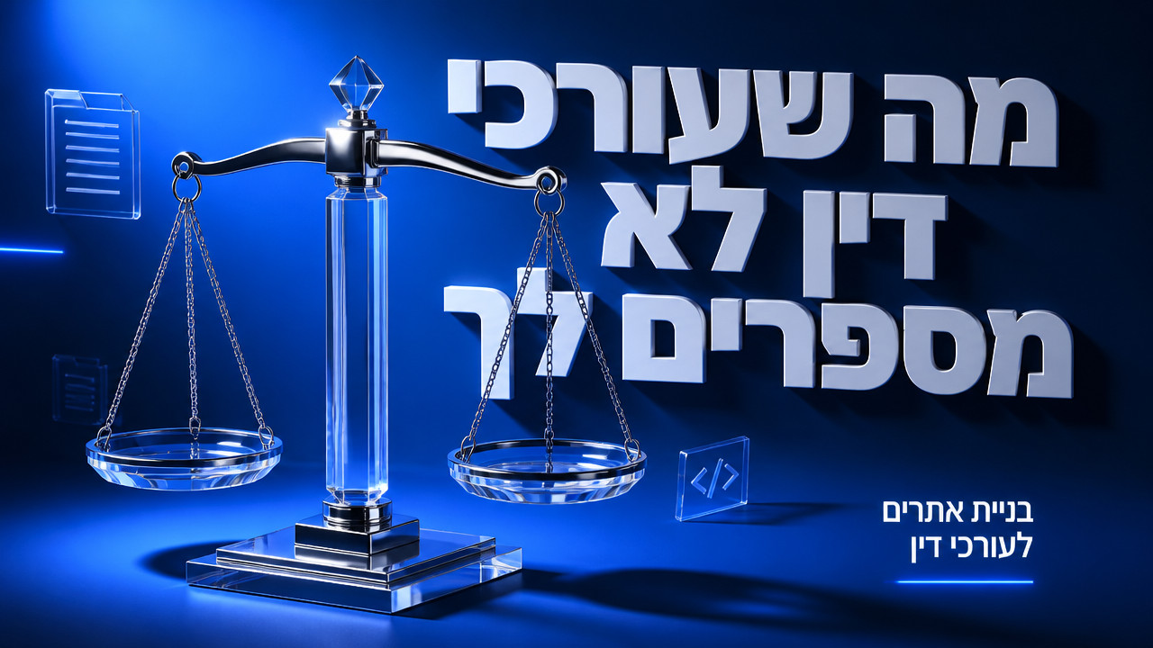 בניית אתרים לעורכי דין – מדריך מקיף להקמת נוכחות דיגיטלית מנצחת