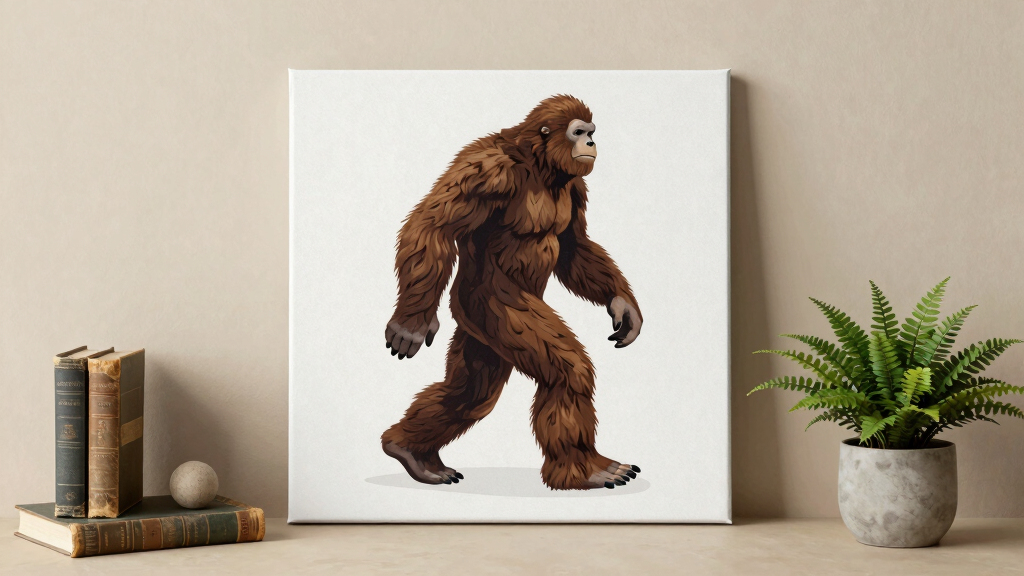 bigfoot wall art oversized canvas