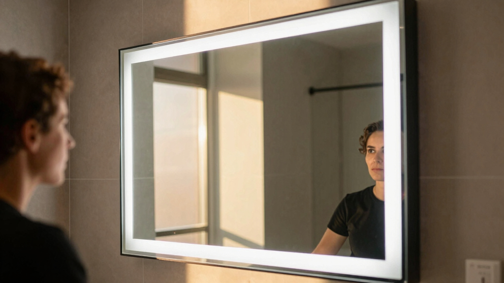 best led vanity wall mirror large