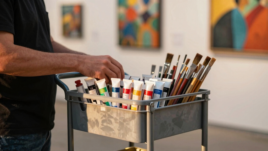 best art bin carts for galleries