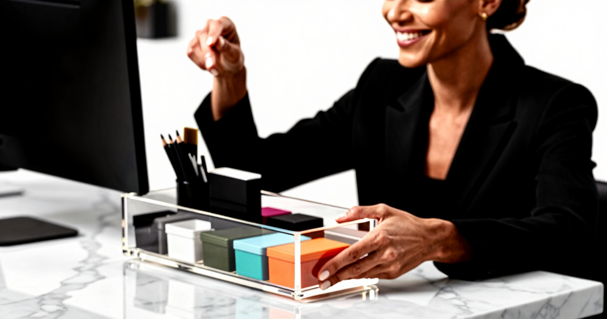 best acrylic drawer organizer set premium