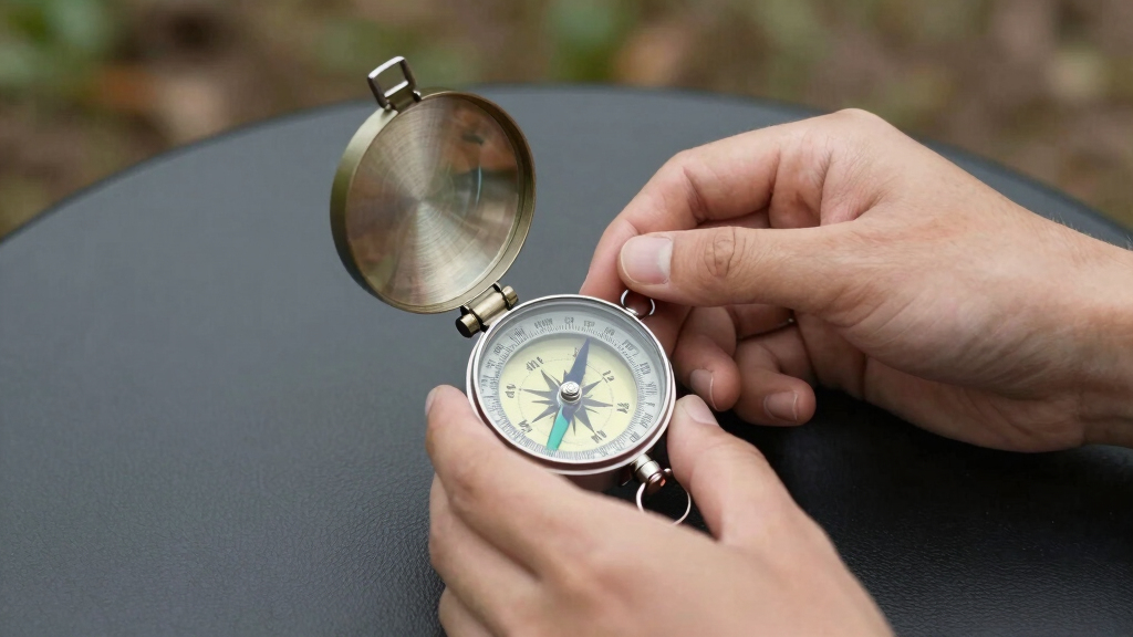 premium compass with sighting mirror