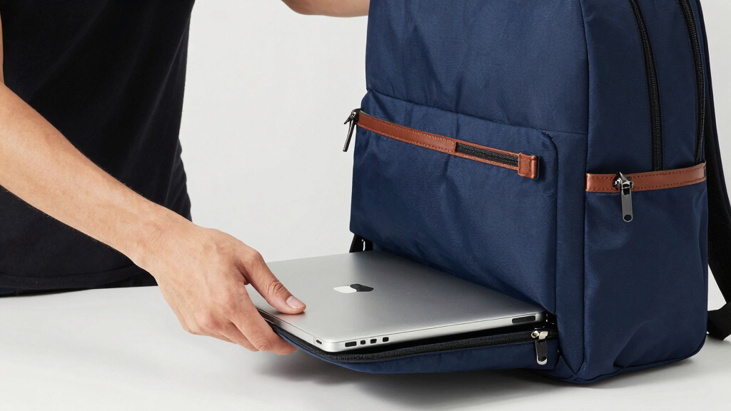 premium laptop backpack tech