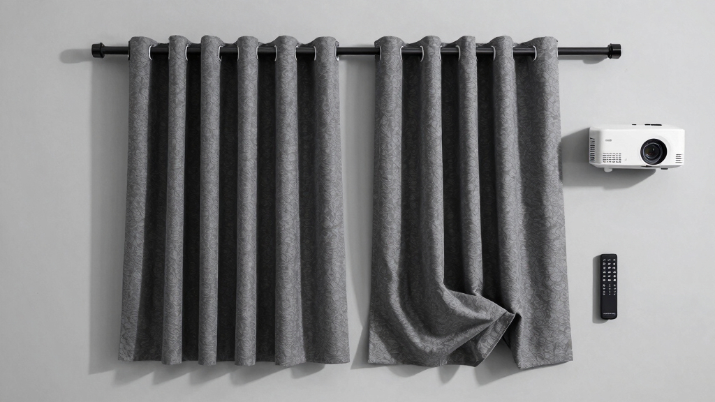 best acoustic curtain set for bright projector room