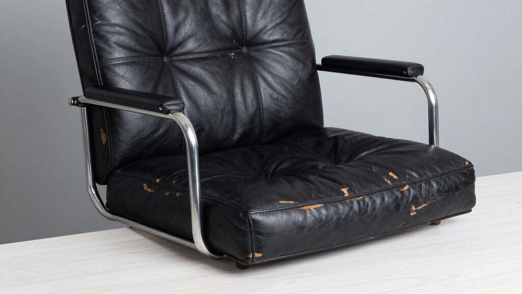 industrial leather desk chair