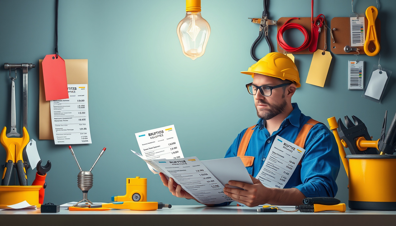 מחירים והשוואת הצעות מחיר בעבודה עם חשמלאי
