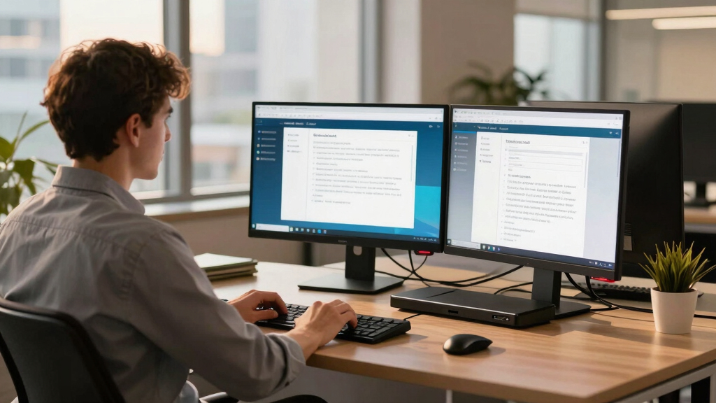 best triple display docking station for CPA office