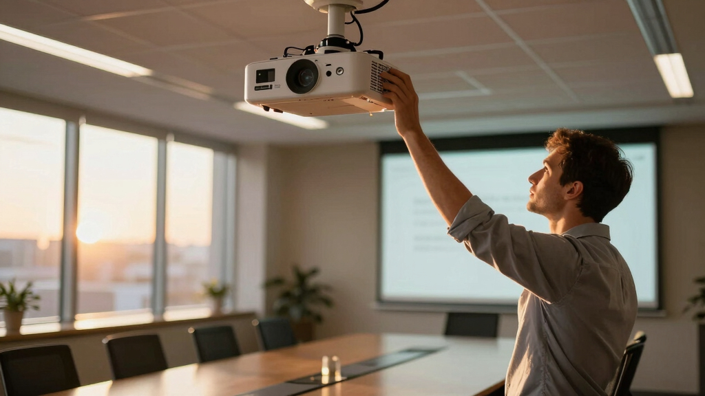 Conference room projector for office presentations