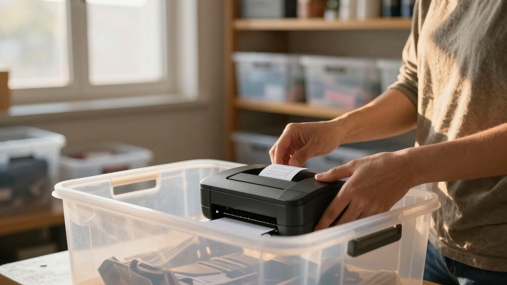 Label printer for shelf tags and bins