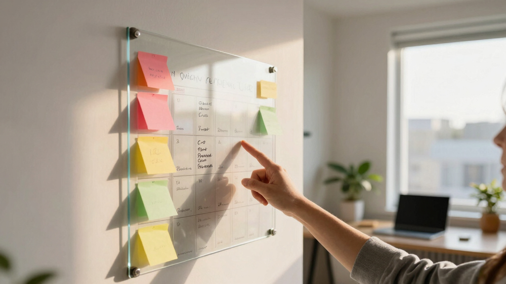 glass calendar board