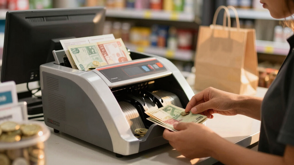 Value counting money machine for retail