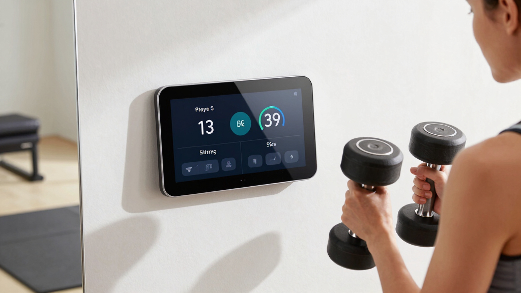 best smart fitness mirror with weights bundle