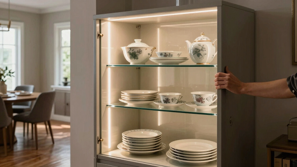 best china cabinets with built-in lighting