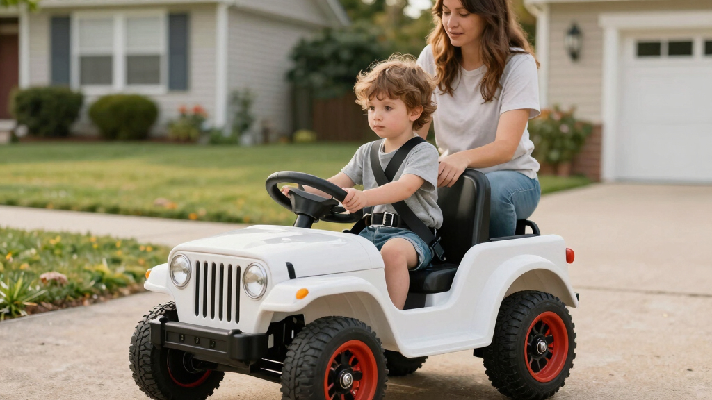 best 12v ride on jeep with safety belt