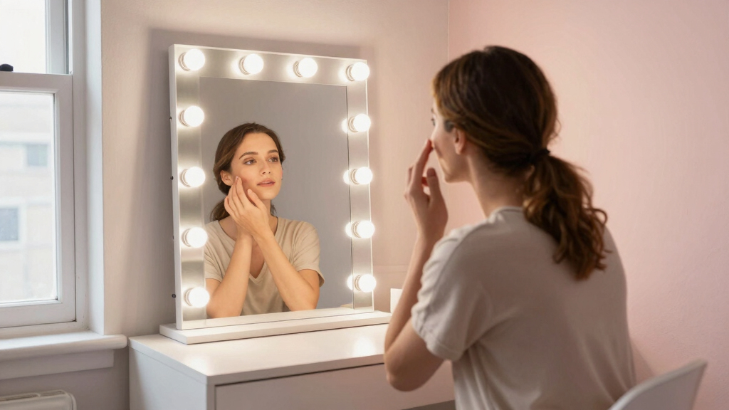 best Hollywood vanity mirror with lights for small spaces