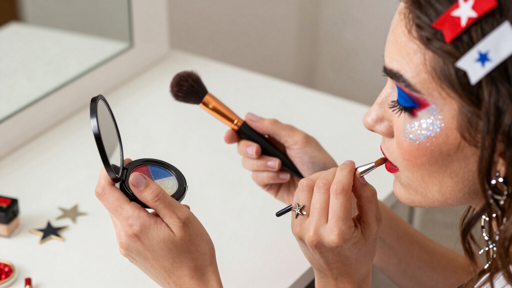 patriotic makeup and beauty accessories