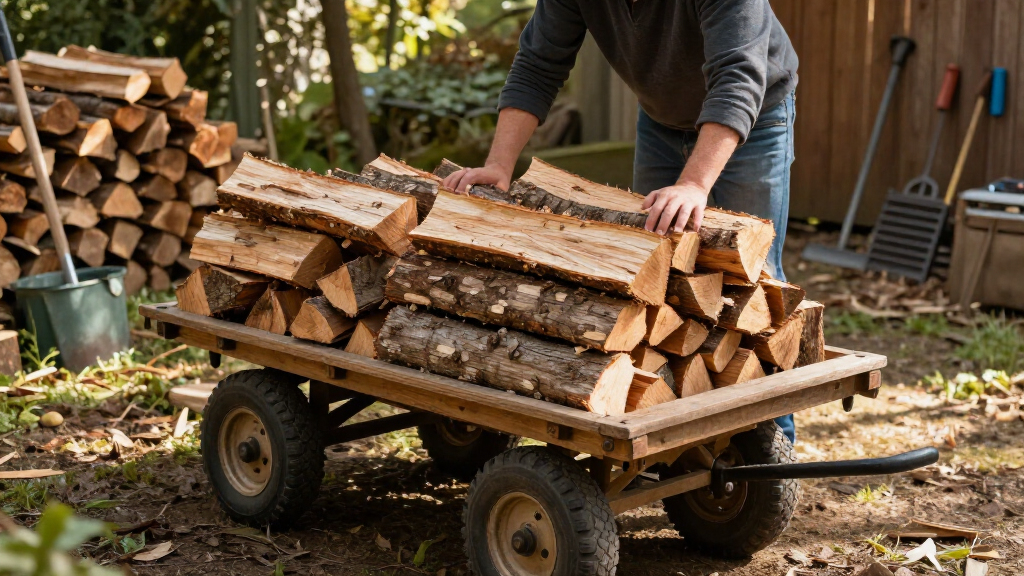 heavy duty firewood cart