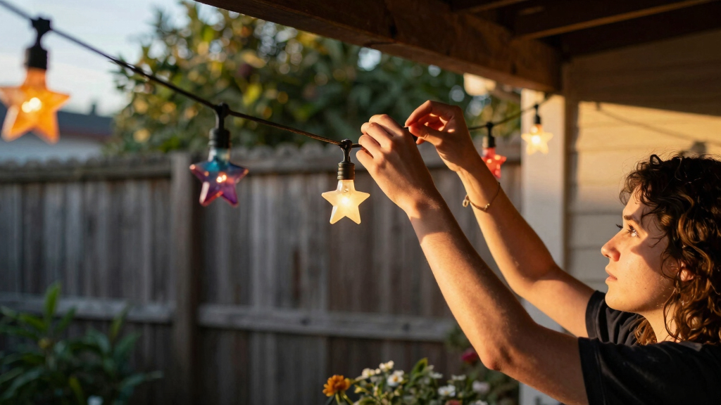 patriotic outdoor string lights