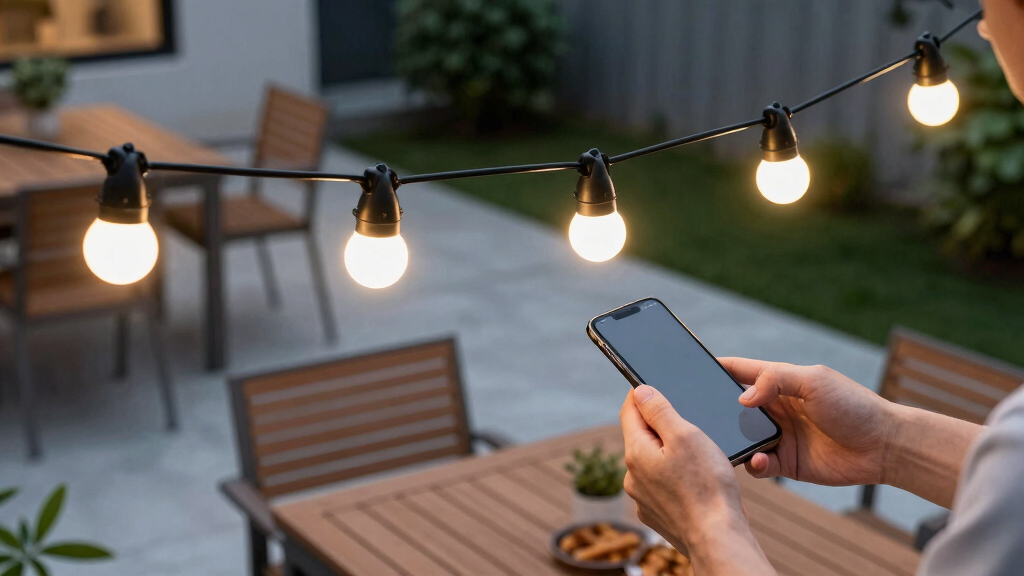 smart outdoor string lights