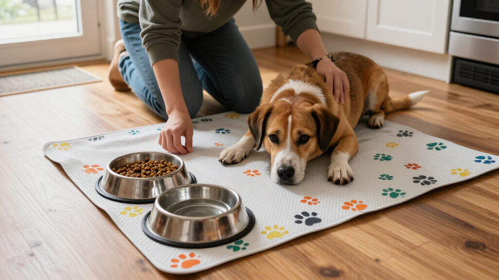 dog feeding mat waterproof large