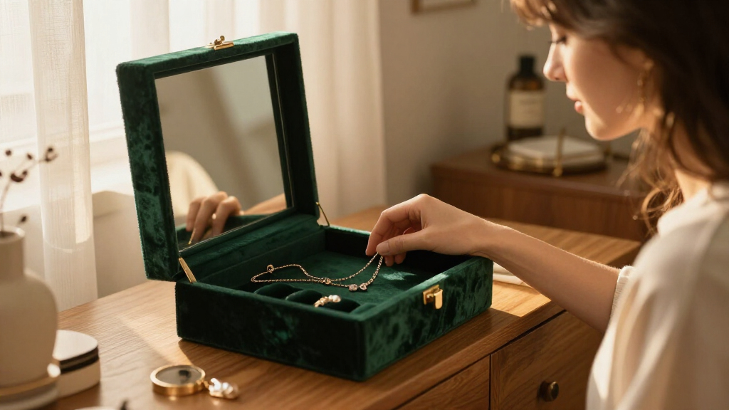 velvet lined jewelry mirror cabinet