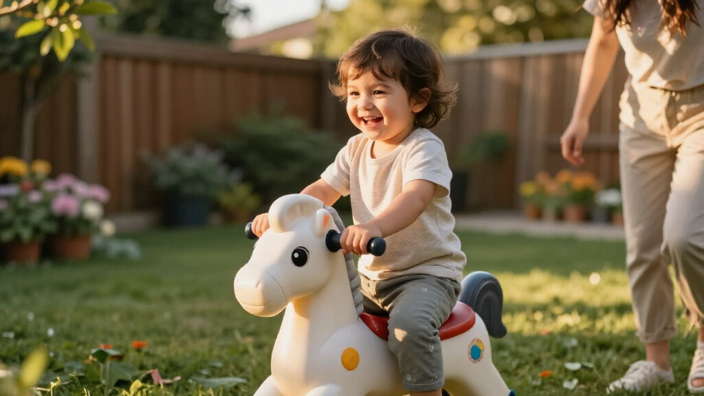 mechanical galloping pony ride on toy