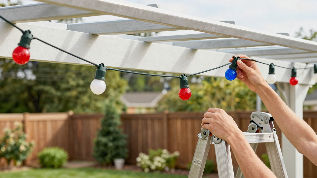 patriotic outdoor string lights