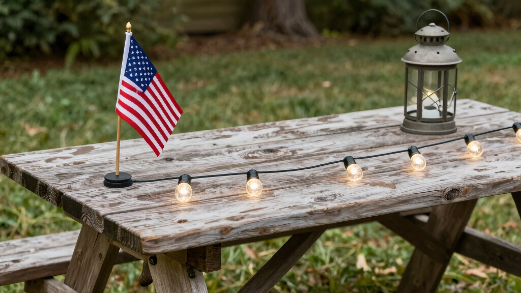 patriotic outdoor string lights