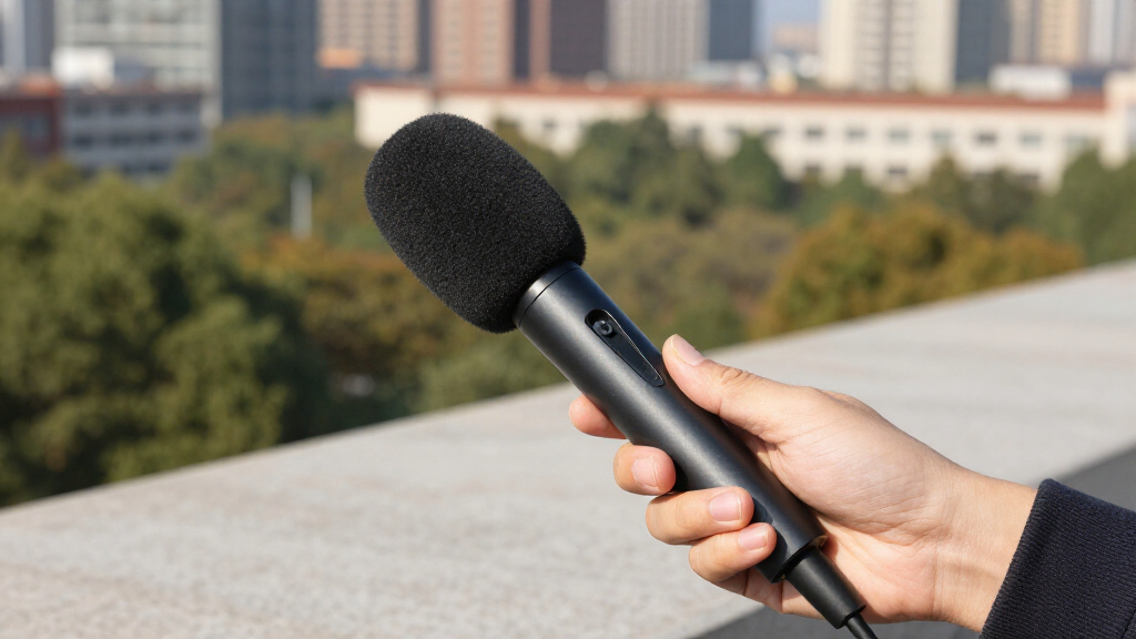 news reporting microphones