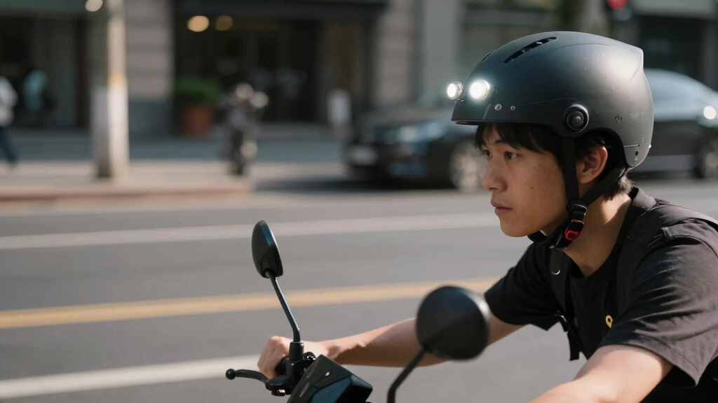 electric scooter helmet with LED lights