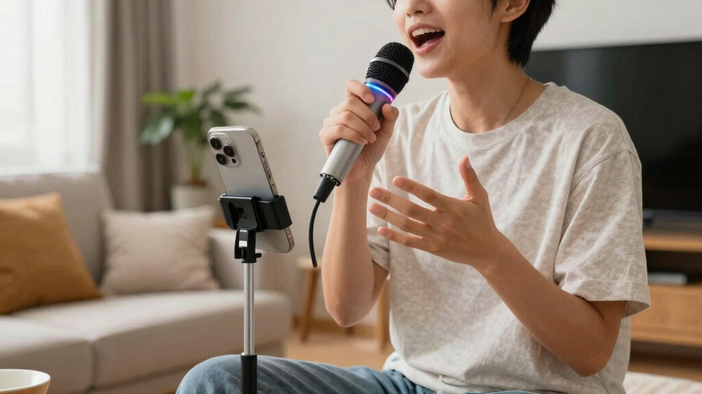 wireless Bluetooth karaoke microphone