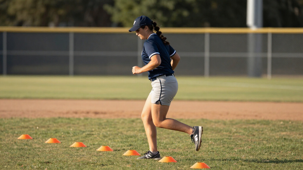 softball flat cones for baserunning drills