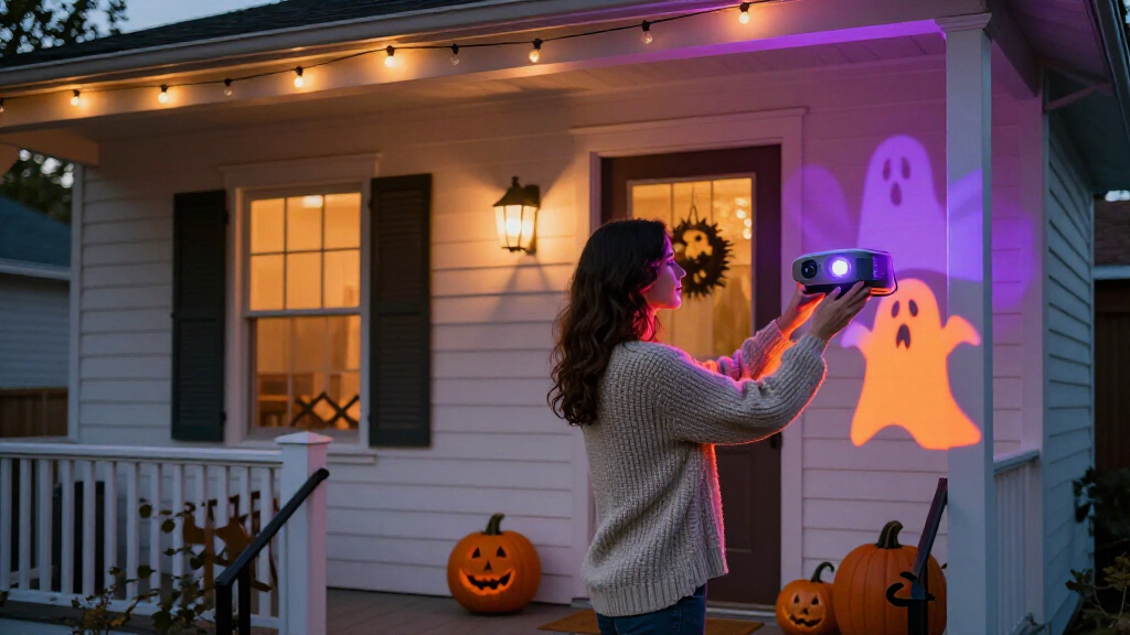 smart Halloween projector lights