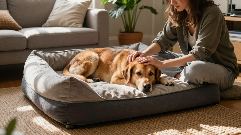 orthopedic dog bed for large dogs washable