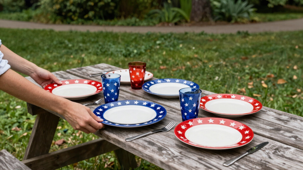 patriotic outdoor dinnerware sets
