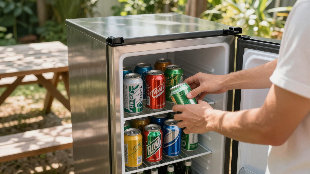 outdoor beverage fridge