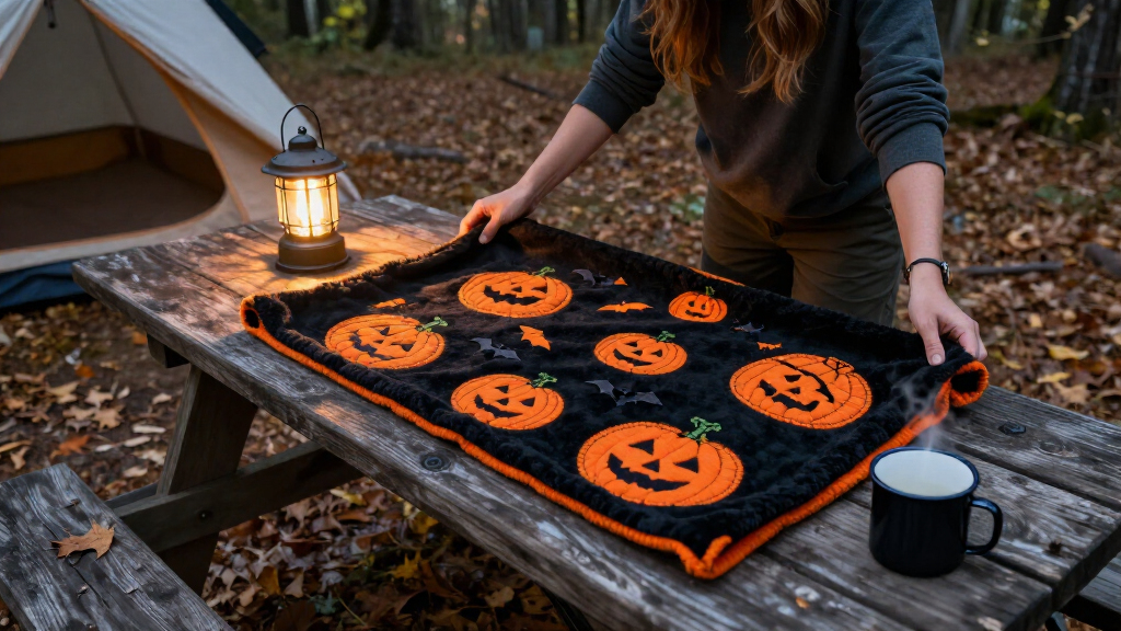 Halloween camping blankets