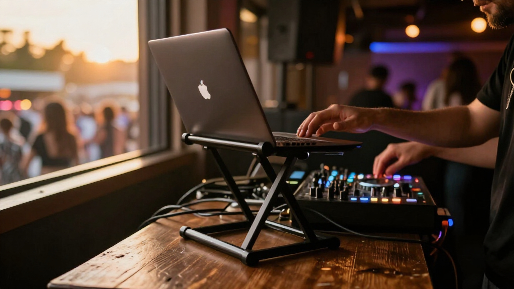 foldable DJ laptop stands