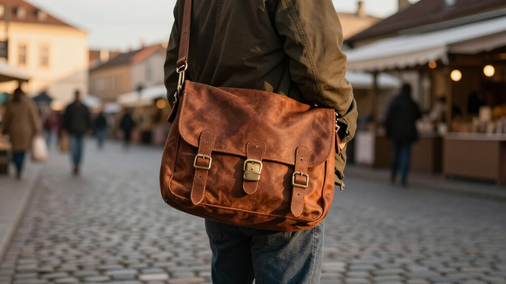 leather messenger bag for travel