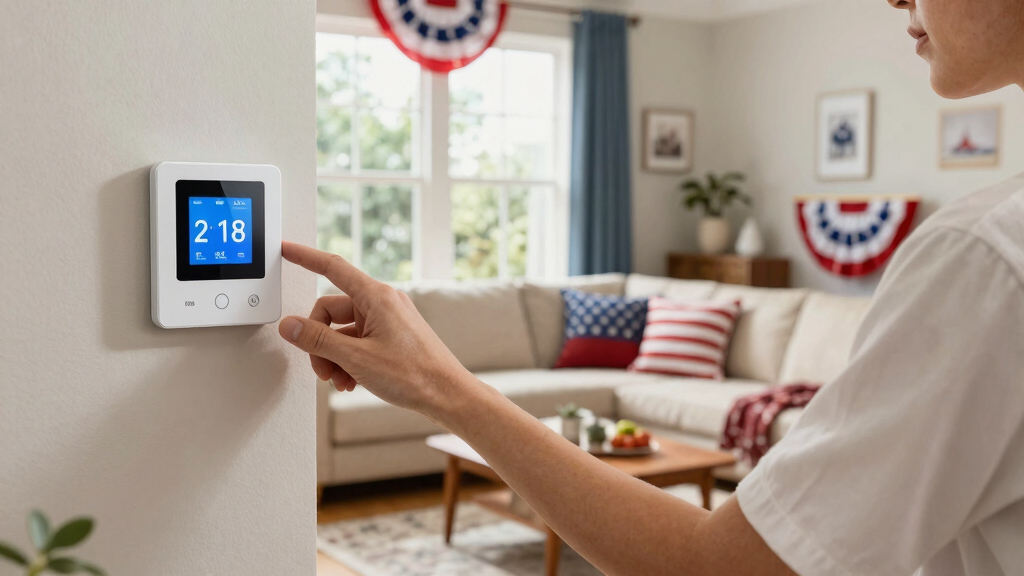smart thermostats for patriotic home decor