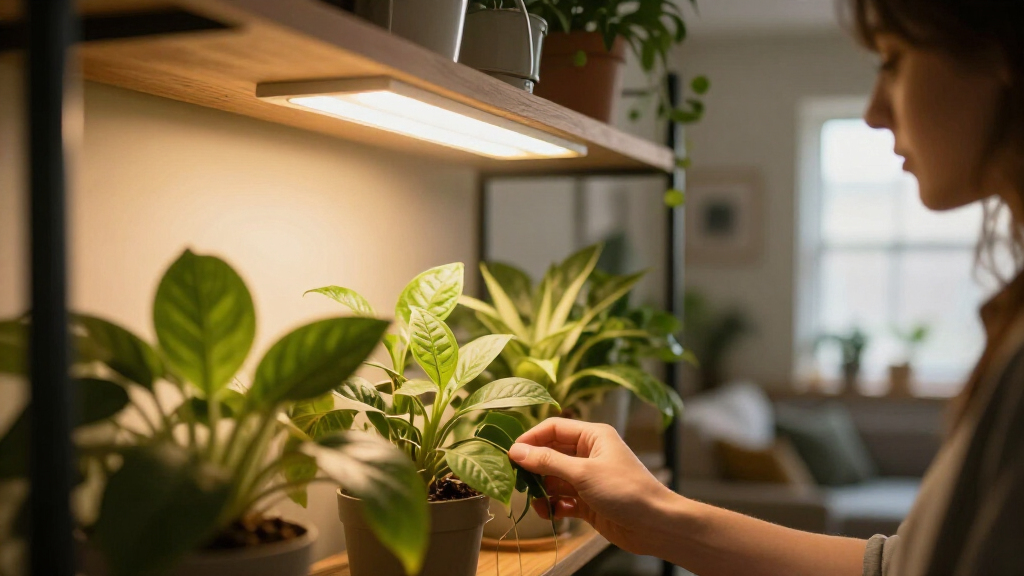 grow light for indoor plant shelf