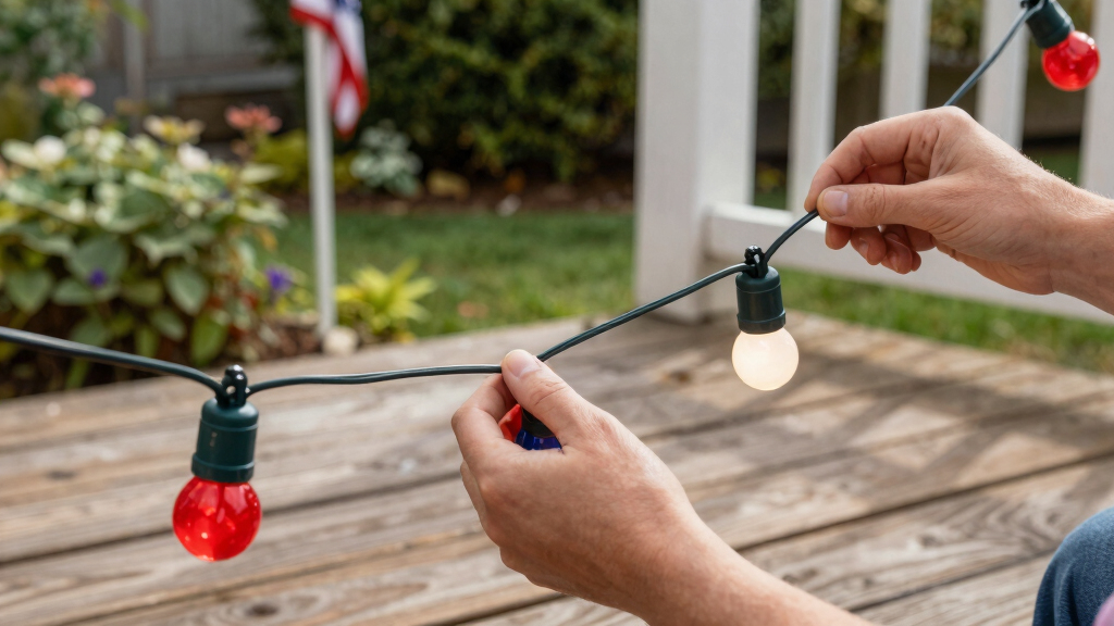patriotic outdoor string lights