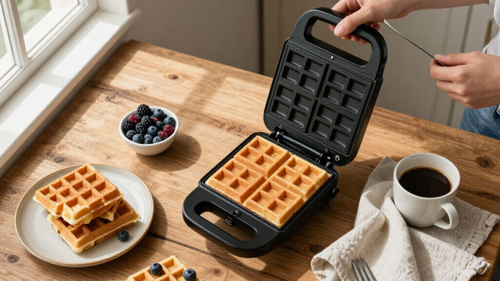 commercial waffle maker for 4x4 belgian waffles