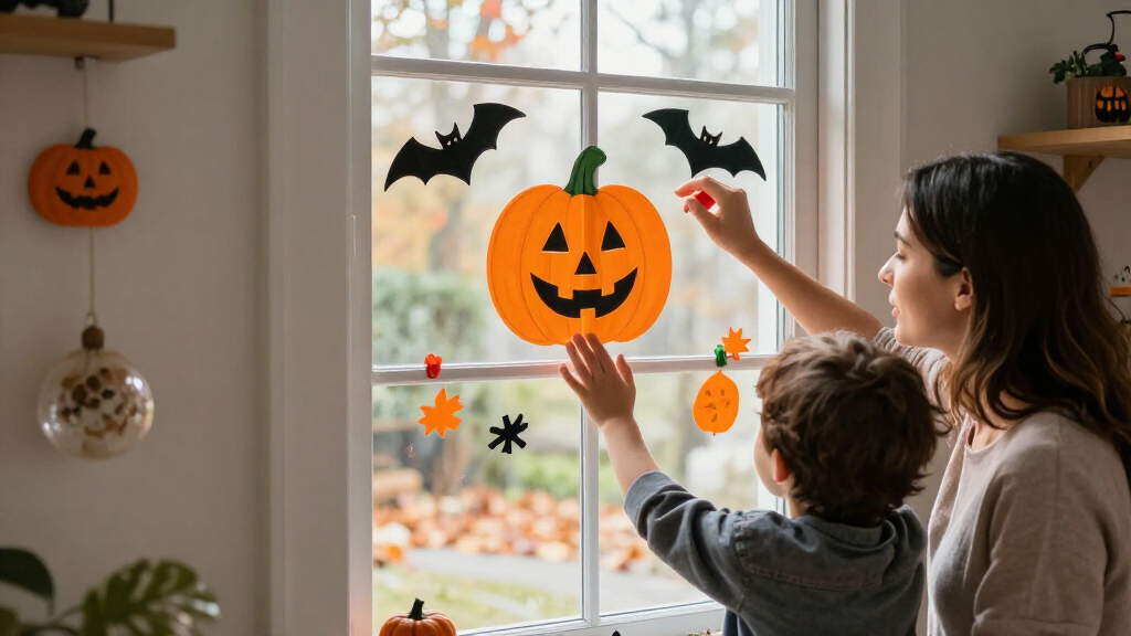Halloween window clings