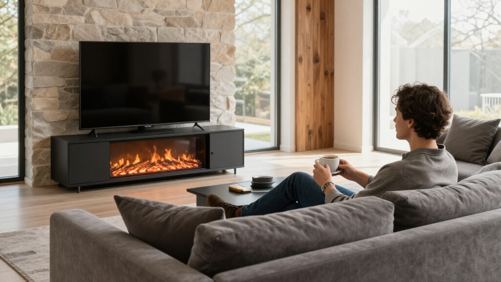 electric fireplace tv stand